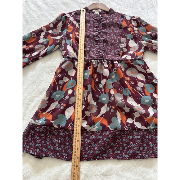 Vintage Forever 21 Shirt Large Baby Doll Flowy Sheer Tunic Boho Festival Cottage - Picture 5 of 11